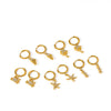 Women's Stainless Steel Crab Pendant Earrings With Diamond Accents And Real Gold Plated Finish High End Animal Design