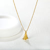 Women's Stainless Steel Cross And Crown Christmas Jewelry Set With Electroplated Earrings And Necklace