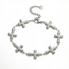 Women's Stainless Steel Cross Bracelet With Electroplating Design