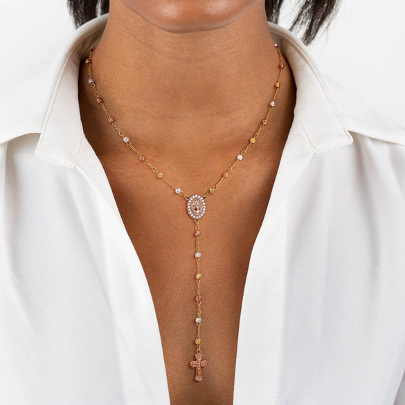 Women's Stainless Steel Cross Pendant Necklace With Geometric Clavicle Chain Electroplated Light Luxury Elegant Layered Style