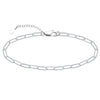 Women's Stainless Steel Double Layer Anklet With Rice Bead Magic Chain Cuban Link And Paper Clip Chain Geometric Simple Fresh Style