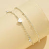 Women's Stainless Steel Double Layer Geometric Snake Bone Rice Bead Anklet Simple Elegant Casual Foot Jewelry