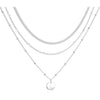 Women's Stainless Steel Double Layer Initial Disc Pendant Necklace With Letter Design Electroplated Casual Jewelry