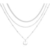 Women's Stainless Steel Double Layer Initial Disc Pendant Necklace With Letter Design Electroplated Casual Jewelry