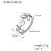 Women's 316L Stainless Steel Drip Oil Geometric Light Luxury Plated Ring