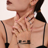 Women's 316L Stainless Steel Drip Oil Geometric Light Luxury Plated Ring