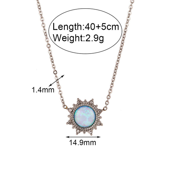 Women's Stainless Steel Earrings Bracelet Necklace Set With Round Sun Shape And Stars Sun And Moon Clouds Universe Patterns Electroplated