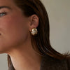 Women's Stainless Steel Earrings With Diamond And Geometric Design
