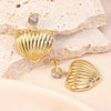 Women's Stainless Steel Electroplated Butterfly And Flower Geometric Earrings With Diamond Accent Irregular Light Luxury Style