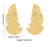 Women's Stainless Steel Electroplated Butterfly And Flower Geometric Earrings With Diamond Accent Irregular Light Luxury Style