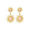 Women's Stainless Steel Electroplated Butterfly And Flower Geometric Earrings With Diamond Accent Irregular Light Luxury Style