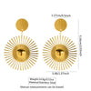 Women's Stainless Steel Electroplated Butterfly And Flower Geometric Earrings With Diamond Accent Irregular Light Luxury Style
