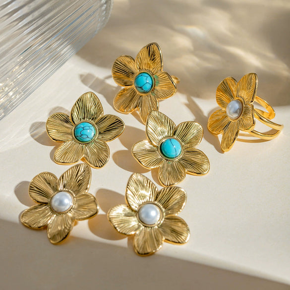 Women's Stainless Steel Electroplated Butterfly Flower Geometric Earrings Jewelry