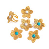 Women's Stainless Steel Electroplated Butterfly Flower Geometric Earrings Jewelry