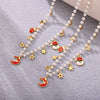 Women's Stainless Steel Electroplated Cartoon Pendant Necklace And Bracelet Jewelry Set With Fashion Design