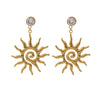 Women's Stainless Steel Electroplated Geometric Butterfly Flower Earrings With Diamond Accents Exaggerated Irregular Heart Shape Design