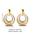Women's Stainless Steel Electroplated Geometric Butterfly Flower Earrings With Diamond Accents Exaggerated Irregular Heart Shape Design