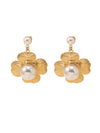Women's Stainless Steel Electroplated Geometric Butterfly Flower Earrings With Diamond Accents Exaggerated Irregular Heart Shape Design