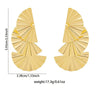 Women's Stainless Steel Electroplated Geometric Butterfly Flower Earrings With Diamond Accents Exaggerated Irregular Heart Shape Design