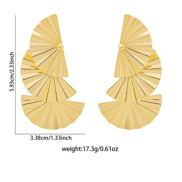 Women's Stainless Steel Electroplated Geometric Butterfly Flower Earrings With Diamond Accents Exaggerated Irregular Heart Shape Design