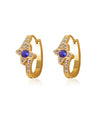 Women's Stainless Steel Electroplated Geometric Butterfly Flower Earrings With Diamond Accents Exaggerated Irregular Heart Shape Design