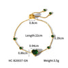 Women's Stainless Steel Electroplated Geometric Love Zircon Inlaid Bracelet