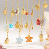 Women's Stainless Steel Electroplated Starfish And Seahorse Pendant Necklace Jewelry