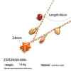 Women's Stainless Steel Electroplated Starfish And Seahorse Pendant Necklace Jewelry