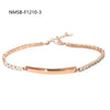Women's Stainless Steel Electroplated Tennis Chain Bracelet Set With Geometric Heart And Star Pendant Design