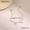 Women's Stainless Steel Electroplated Tennis Chain Bracelet Set With Geometric Heart And Star Pendant Design