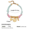 Women's Stainless Steel Electroplated Thick Rope Woven Bracelet With Pendant