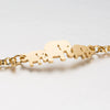 Women's Stainless Steel Elephant And Hollow Butterfly Bracelet With Electroplated Finish Cute Animal Jewelry
