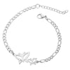 Women's Stainless Steel Elephant And Hollow Butterfly Bracelet With Electroplated Finish Cute Animal Jewelry