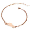 Women's Stainless Steel Elephant And Hollow Butterfly Bracelet With Electroplated Finish Cute Animal Jewelry