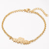 Women's Stainless Steel Elephant And Hollow Butterfly Bracelet With Electroplated Finish Cute Animal Jewelry