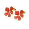 Women's Stainless Steel Enamel Flower Earrings With Non Fading Floral Design Versatile Fashion Jewelry