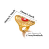 Women's Stainless Steel Evil Eye Open Ring With Enamel And Pearl Inlay Retro Gold Plated Statement Jewelry
