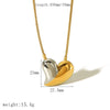 Women's Stainless Steel Exaggerated Heart Style Electroplated Earrings