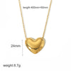 Women's Stainless Steel Exaggerated Peach Heart Geometric Electroplated Earrings