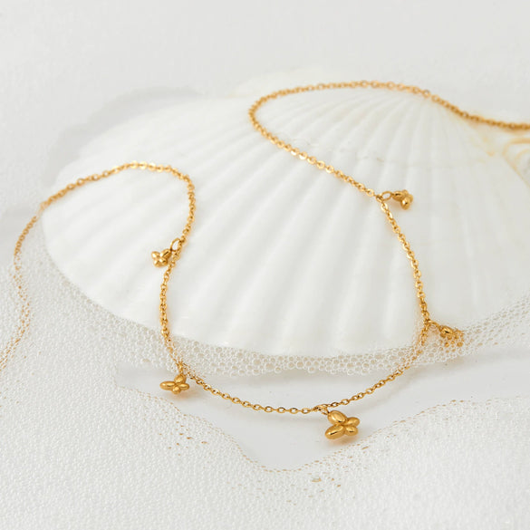 Women's Stainless Steel Fairy Butterfly Pendant Necklace With Vacuum Electroplating