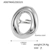 Women's Stainless Steel Fashion Geometric Exaggerated Pendant Collarbone Necklace Plated With Gold