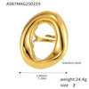 Women's Stainless Steel Fashion Geometric Exaggerated Pendant Collarbone Necklace Plated With Gold