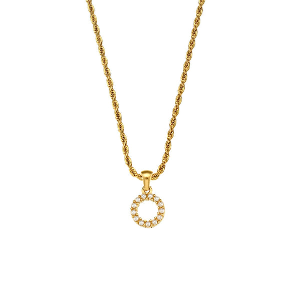 Women's Stainless Steel Fashion Geometric Letter Pendant Twist Chain Necklace With Electroplating