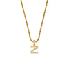 Women's Stainless Steel Fashion Geometric Letter Pendant Twist Chain Necklace With Electroplating