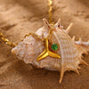 Women's Stainless Steel Fishtail Anklet With Zircon Seashell Pendant Oceaninspired Fashion Jewelry Wholesale