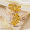 Women's Stainless Steel Floral Earrings With Enamel Oil Drip Finish Sweet Textured Flower Design Electroplated Fashion Jewelry