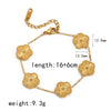 Women's Stainless Steel Flower Bracelet With Electroplating Treatment