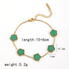 Women's Stainless Steel Flower Bracelet With Electroplating Treatment