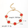 Women's Stainless Steel Flower Bracelet With Electroplating Treatment