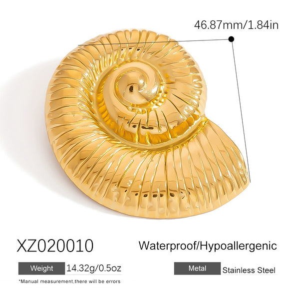 Women's Stainless Steel Flower Brooches With Electroplating